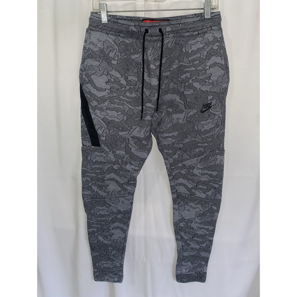 Nike Tech Fleece Jacquard Pants‎ 863515-466 Grey Camo Print Mens Small